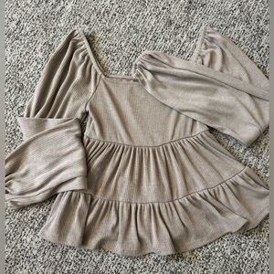 Altar’d State flowy beige fitted top